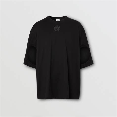 burberry cut out montage shirt|BURBERRY Men's Black Cut.